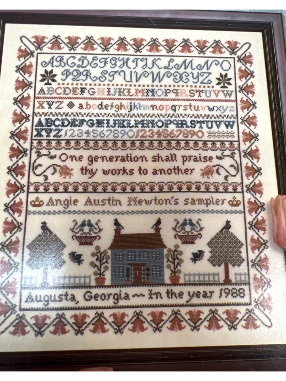 One Generation Sampler Cross-Stitch Pattern By Canterbury Designs Leaflet 14